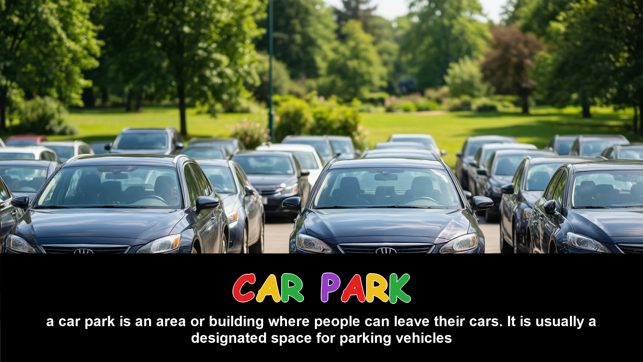 English Illustration for car park